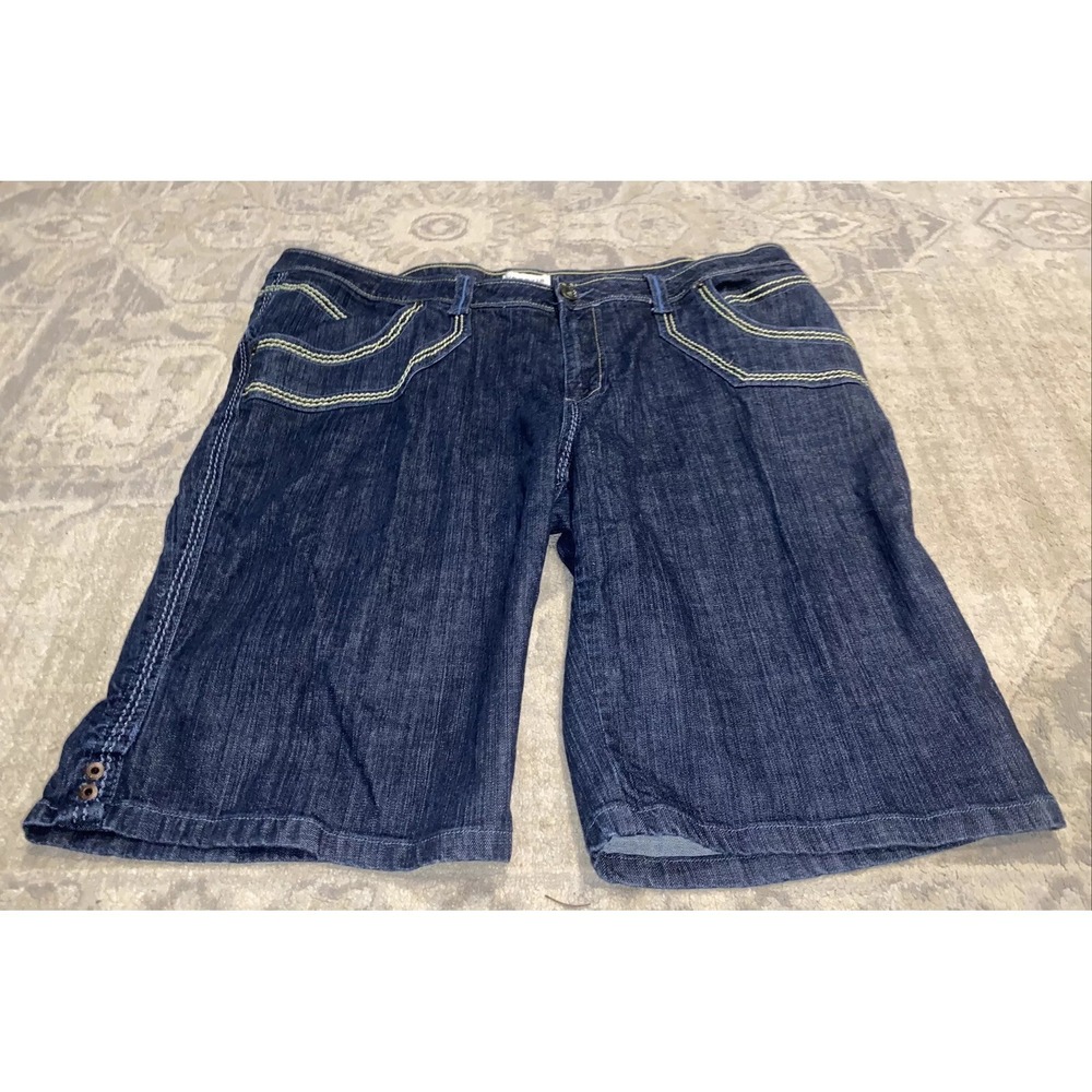 Venezia jean Shorts Plus size 28 Womens Lane Bryant Zip Back Pockets nice‎